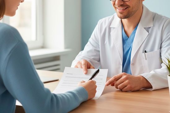 Женщина проходит психологическое тестирование